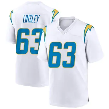 Nike Corey Linsley Men's Game Los Angeles Chargers White Jersey