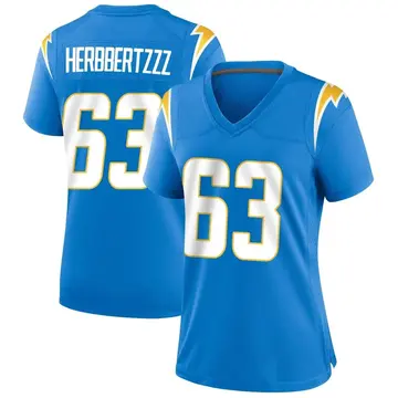Nike Corey Linsley Women's Game Los Angeles Chargers Blue Powder Alternate Jersey