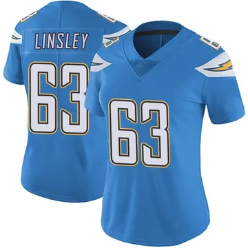 Nike Corey Linsley Women's Limited Los Angeles Chargers Blue Powder Vapor Untouchable Alternate Jersey