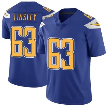 Nike Corey Linsley Youth Limited Los Angeles Chargers Royal Color Rush Vapor Untouchable Jersey