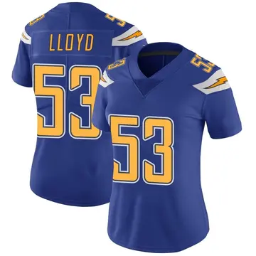 Nike Damon Lloyd Women's Limited Los Angeles Chargers Royal Color Rush Vapor Untouchable Jersey