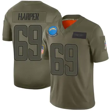 Nike Darius Harper Men's Limited Los Angeles Chargers Camo 2019 Salute to Service Jersey