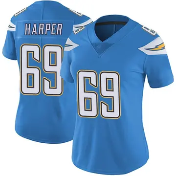 Nike Darius Harper Women's Limited Los Angeles Chargers Blue Powder Vapor Untouchable Alternate Jersey