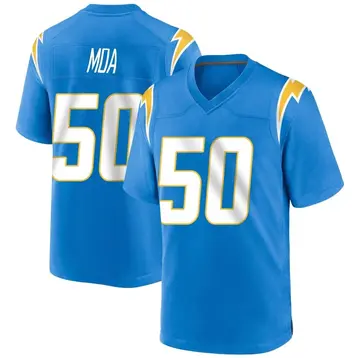 Nike David Moa Men's Game Los Angeles Chargers Blue Powder Alternate Jersey