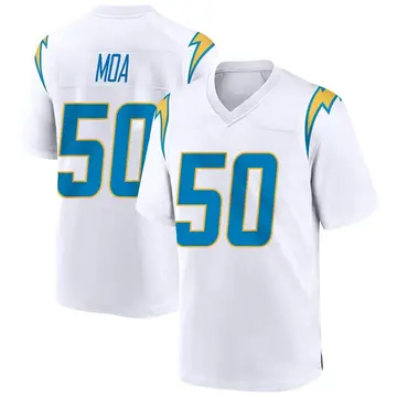 Nike David Moa Men's Game Los Angeles Chargers White Jersey