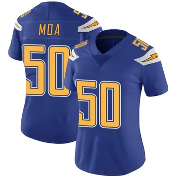 Nike David Moa Women's Limited Los Angeles Chargers Royal Color Rush Vapor Untouchable Jersey
