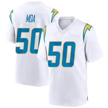 Nike David Moa Youth Game Los Angeles Chargers White Jersey