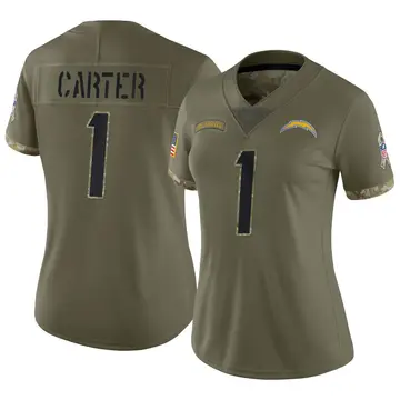 Nike DeAndre Carter Women's Limited Los Angeles Chargers Olive 2022 Salute To Service Jersey