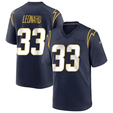 Nike Deane Leonard Youth Game Los Angeles Chargers Navy Team Color Jersey
