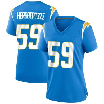Nike Derrek Tuszka Women's Game Los Angeles Chargers Blue Powder Alternate Jersey