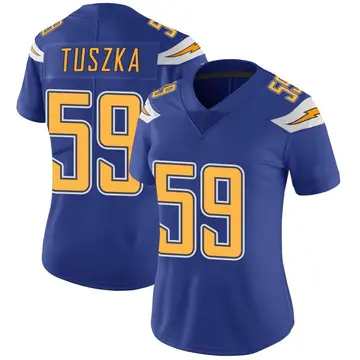 Nike Derrek Tuszka Women's Limited Los Angeles Chargers Royal Color Rush Vapor Untouchable Jersey