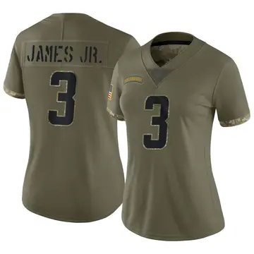 Nike Derwin James Jr. Women's Limited Los Angeles Chargers Olive 2022 Salute To Service Jersey