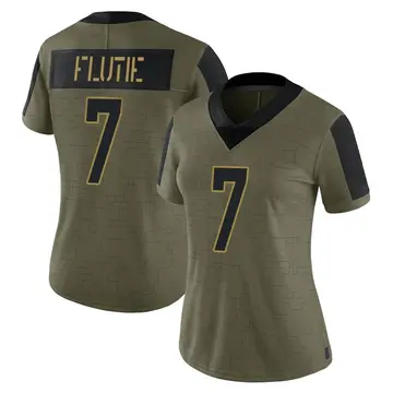 Nike Doug Flutie Women's Limited Los Angeles Chargers Olive 2021 Salute To Service Jersey