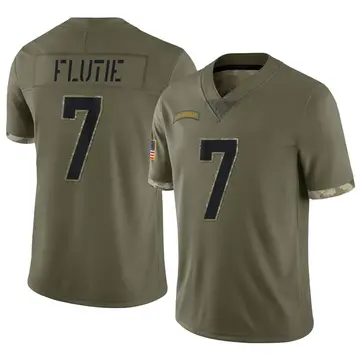 Nike Doug Flutie Youth Limited Los Angeles Chargers Olive 2022 Salute To Service Jersey