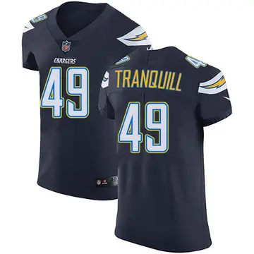 Nike Drue Tranquill Men's Elite Los Angeles Chargers Navy Blue Team Color Vapor Untouchable Jersey