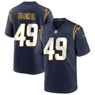 Nike Drue Tranquill Men's Game Los Angeles Chargers Navy Team Color Jersey