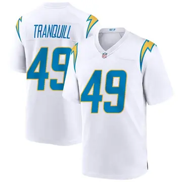 Nike Drue Tranquill Men's Game Los Angeles Chargers White Jersey