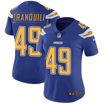 Nike Drue Tranquill Women's Limited Los Angeles Chargers Royal Color Rush Vapor Untouchable Jersey