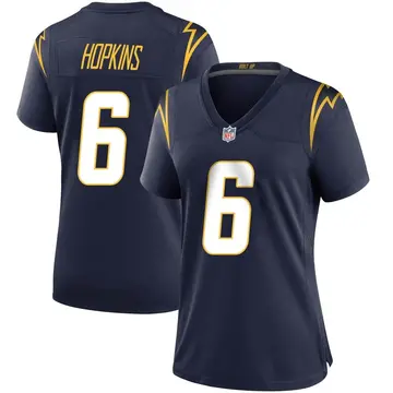 Nike Dustin Hopkins Women's Game Los Angeles Chargers Navy Team Color Jersey