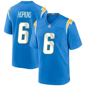 Nike Dustin Hopkins Youth Game Los Angeles Chargers Blue Powder Alternate Jersey