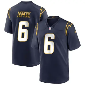 Nike Dustin Hopkins Youth Game Los Angeles Chargers Navy Team Color Jersey