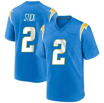 Nike Easton Stick Youth Game Los Angeles Chargers Blue Powder Alternate Jersey