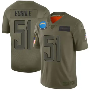 Nike Emeke Egbule Men's Limited Los Angeles Chargers Camo 2019 Salute to Service Jersey
