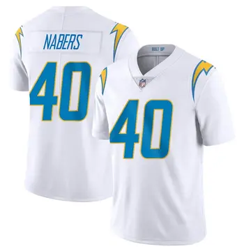 Nike Gabe Nabers Youth Limited Los Angeles Chargers White Vapor Untouchable Jersey