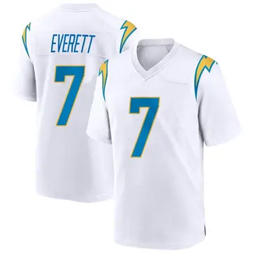 Nike Gerald Everett Men's Game Los Angeles Chargers White Jersey