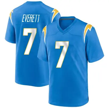 Nike Gerald Everett Youth Game Los Angeles Chargers Blue Powder Alternate Jersey