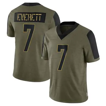 Nike Gerald Everett Youth Limited Los Angeles Chargers Olive 2021 Salute To Service Jersey