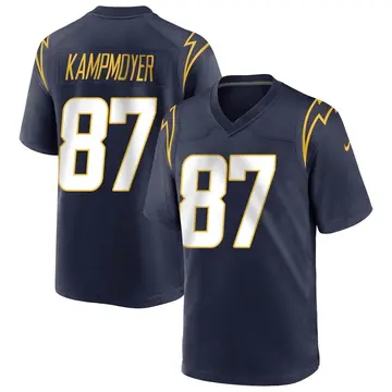 Nike Hunter Kampmoyer Men's Game Los Angeles Chargers Navy Team Color Jersey