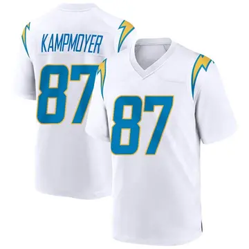 Nike Hunter Kampmoyer Men's Game Los Angeles Chargers White Jersey