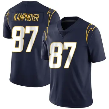 Nike Hunter Kampmoyer Men's Limited Los Angeles Chargers Navy Team Color Vapor Untouchable Jersey