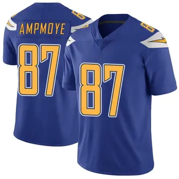 Nike Hunter Kampmoyer Men's Limited Los Angeles Chargers Royal Color Rush Vapor Untouchable Jersey