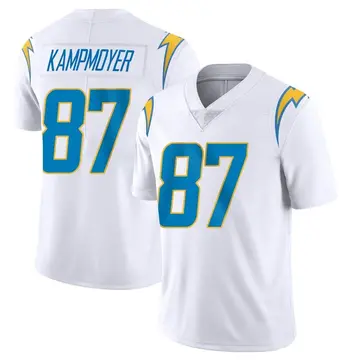 Nike Hunter Kampmoyer Men's Limited Los Angeles Chargers White Vapor Untouchable Jersey