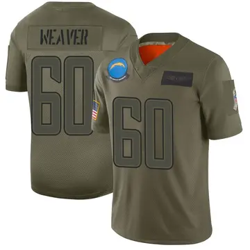 Nike Isaac Weaver Men's Limited Los Angeles Chargers Camo 2019 Salute to Service Jersey