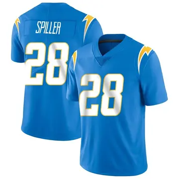 Nike Isaiah Spiller Men's Limited Los Angeles Chargers Blue Powder Vapor Untouchable Alternate Jersey