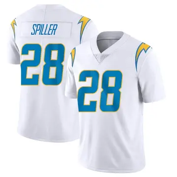 Nike Isaiah Spiller Men's Limited Los Angeles Chargers White Vapor Untouchable Jersey