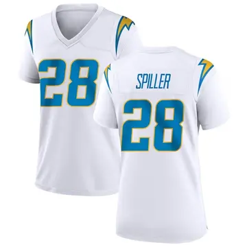 Nike Isaiah Spiller Women's Game Los Angeles Chargers White Jersey