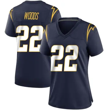 Nike JT Woods Women's Game Los Angeles Chargers Navy Team Color Jersey