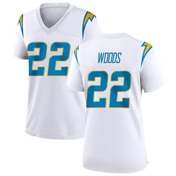 Nike JT Woods Women's Game Los Angeles Chargers White Jersey
