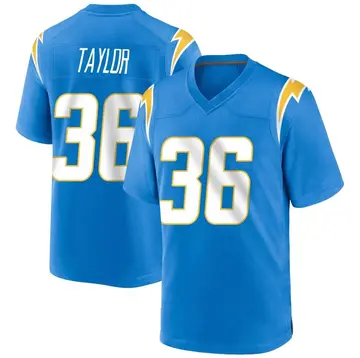 Nike Ja'Sir Taylor Men's Game Los Angeles Chargers Blue Powder Alternate Jersey