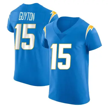 Nike Jalen Guyton Men's Elite Los Angeles Chargers Blue Alternate Vapor Untouchable Jersey