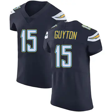 Nike Jalen Guyton Men's Elite Los Angeles Chargers Navy Blue Team Color Vapor Untouchable Jersey