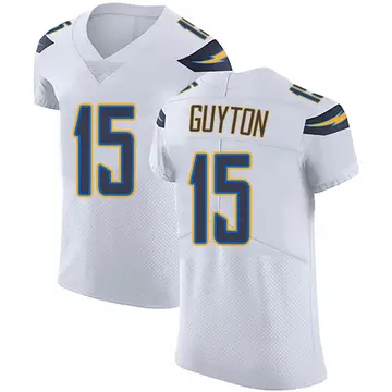 Nike Jalen Guyton Men's Elite Los Angeles Chargers White Vapor Untouchable Jersey