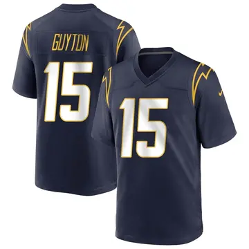 Nike Jalen Guyton Men's Game Los Angeles Chargers Navy Team Color Jersey