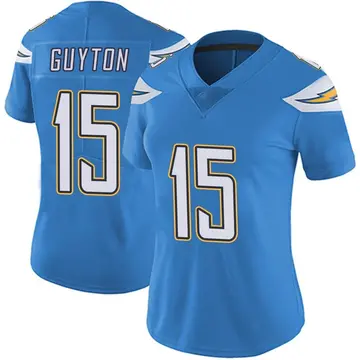 Nike Jalen Guyton Women's Limited Los Angeles Chargers Blue Powder Vapor Untouchable Alternate Jersey
