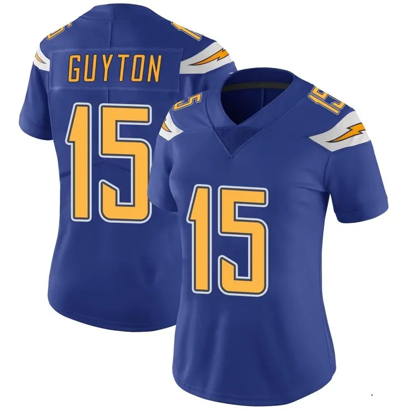 Nike Jalen Guyton Women's Limited Los Angeles Chargers Royal Color Rush Vapor Untouchable Jersey