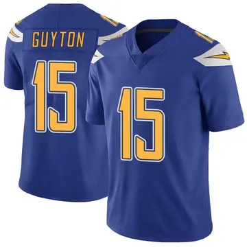 Nike Jalen Guyton Youth Limited Los Angeles Chargers Royal Color Rush Vapor Untouchable Jersey